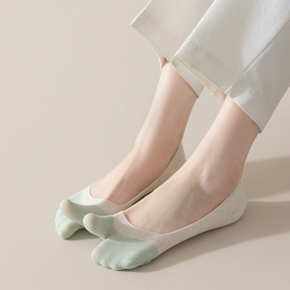 Soft Flip Flops Socks Elastic Finger Hosiery Fashion Split Toe Boat Socks  Student