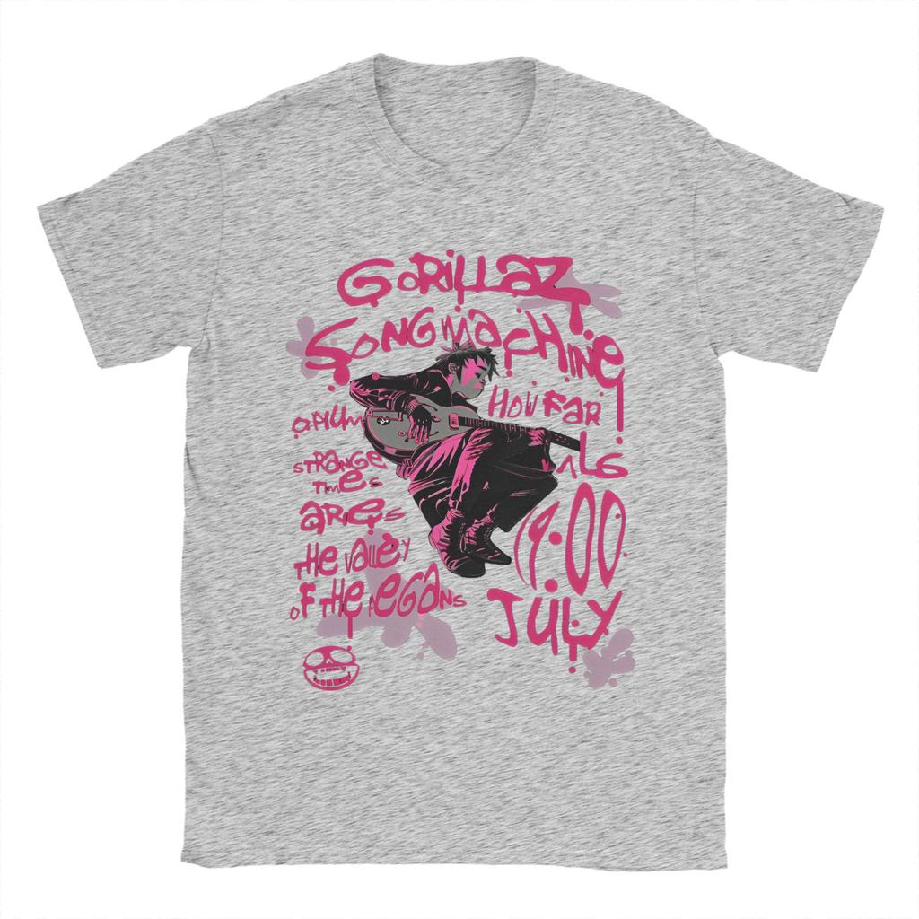 Music Band Gorillaz Punk Rock T-Shirt Summer  Harajuku T Shirts Men Cotton Round Neck Plus Size 5XL Tees Short-Sleeve Tshirt