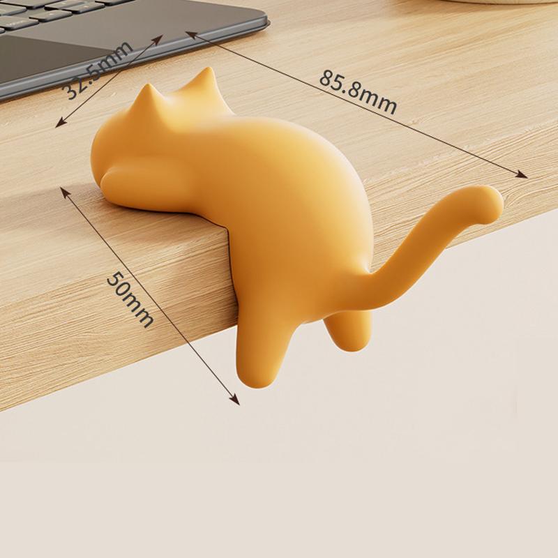 4 PCS Cat Shape Table Hook,Portable Purse and Key Hook for Desk,Suitable for Entrance Hall, Kitchen, Bedroom, Classroom, Office