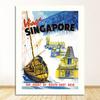 Ретро путешествия классические картины на холсте крафт-постеры настенные наклейки домашний декор семейный подарок Юго-Восточная Азия карта Сингапура винтажная