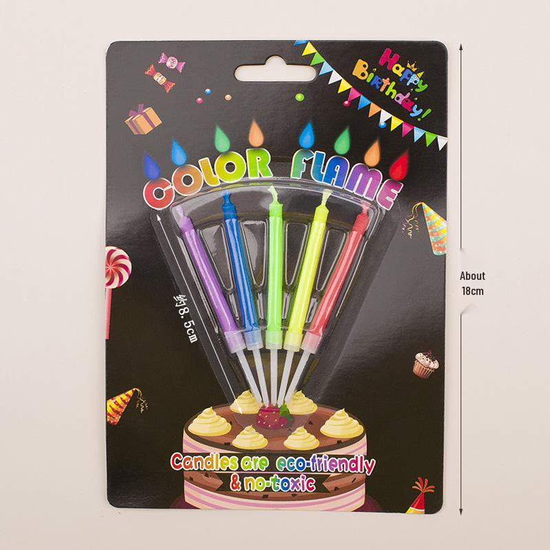 Colored Flame Birthday Cake Candles - Creative Party Candles