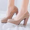 Fashion 2025Women Pumps Shoes Women PU Leather Shallow Slip-On Round Toe High Heels Wedding Party  Shoes Mujer