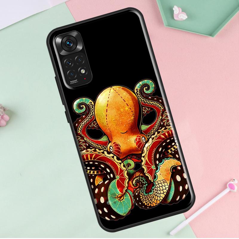 Чехол «Осьминог» для Redmi Note 12 Pro Plus для Redmi Note 10 8 9 11 Pro 12S 11S 10S 9S 9C 10C 12C
