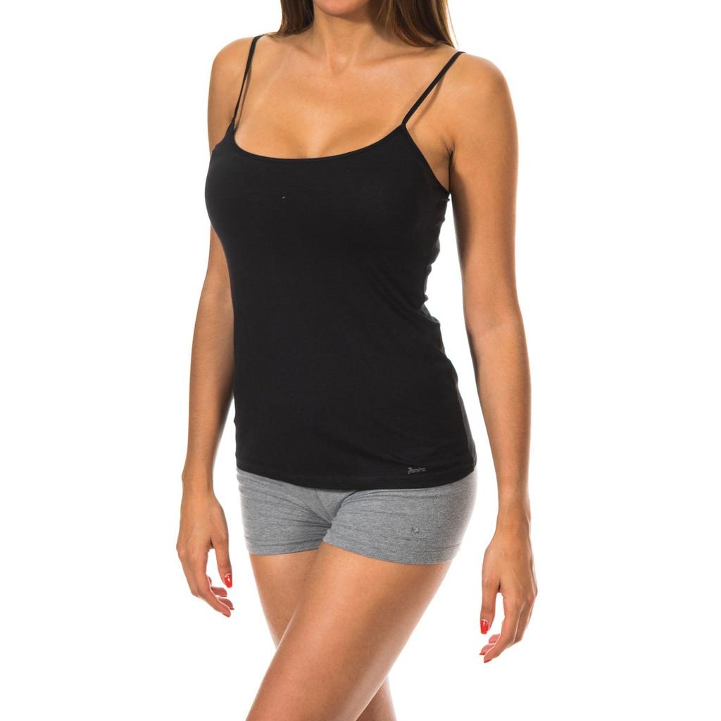 DAY COTTON Women's Round Neck Thin Strap T-Shirt