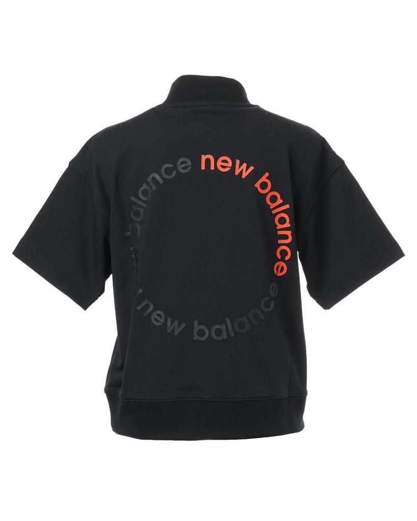 Свитшот с коротким рукавом и воротником-стойкой для гольфа за 0 [New Balance] для женщин (Эластичная/подходящая настройка) / 012-5164501 010_Черный [S]