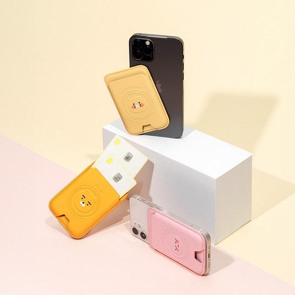 Kakao Friends MagSafe Card Wallet Ryan Apeach Chunsik, Chunsik Face, 1 Piece