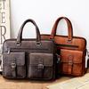 Men's Business Tote Retro Briefcase Shoulder Messenger Bag Laptop Bag