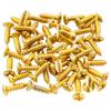 Musiclily Pickguard Screws 3x12mm Fender Style Screws for Electric Gold Strat/Telecaster Guitar, (50 Pieces)