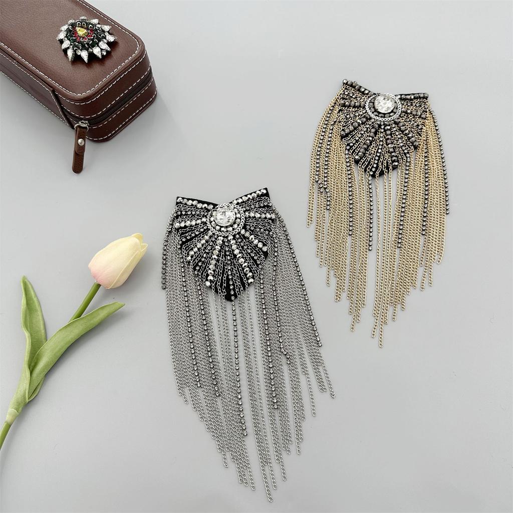 Расшитые бисером наплечные эполеты Ручная работа Наплечные украшения Кисточки Эполеты Аксессуары для одежды Броши на плечи