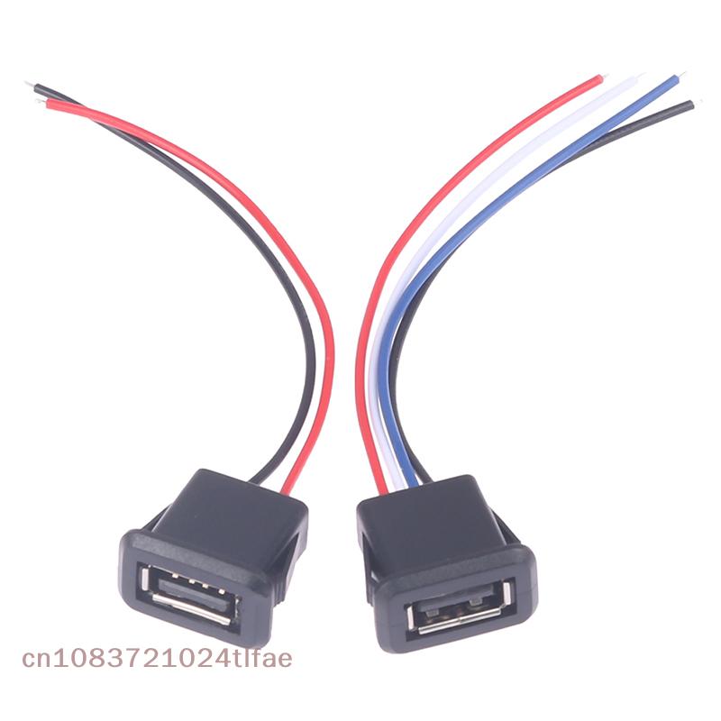 YY30~USB 2.0 Female Power Jack USB2.0 Charging Port Connector With Cable USB Charger Socket