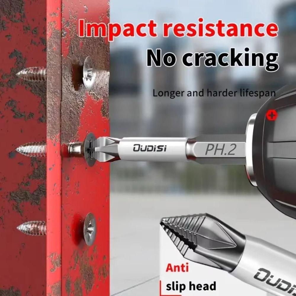 1/7Pcs Anti-Slip Screwdriver Heads Magnetic Cross Nutdriver New PH2 Screwdriver Bit