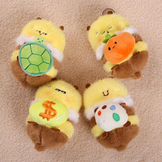 Cute Honey Bee Plush Doll Pendant for Couples Soft Stuffed Animal Keychain Funny Birthday