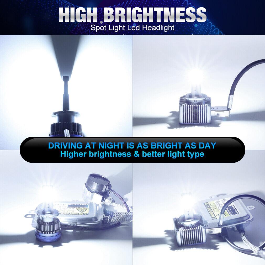 2Pcs 50000Lm D3S LED Headlight Bulbs D1S D2S D4S D8S D1R D2R D3R D4R D8R Turbo LED CSP Lights For BMW Benz Volvo Lamp Canbus 100W Headlamp