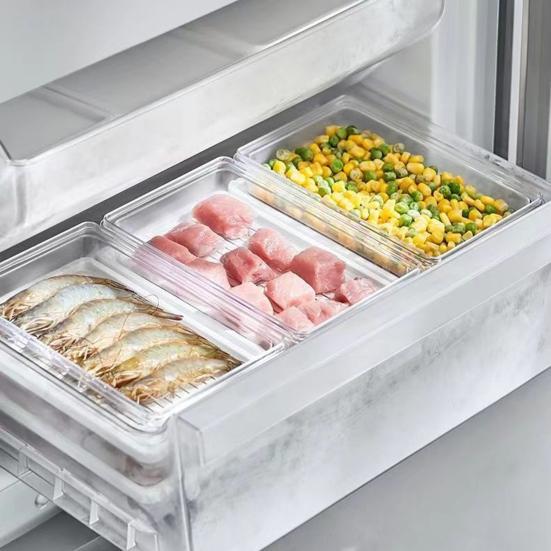 Коробка для хранения продуктов, штабелируемая морозильная камера, органайзер для холодильника с крышкой, противоморозные многоразовые контейнеры для еды, для недельного хранения трав