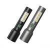 With 6 Modes Telescopic Zoom Lamp USB Rechargeable Camping Emergency Torch for Outdoor