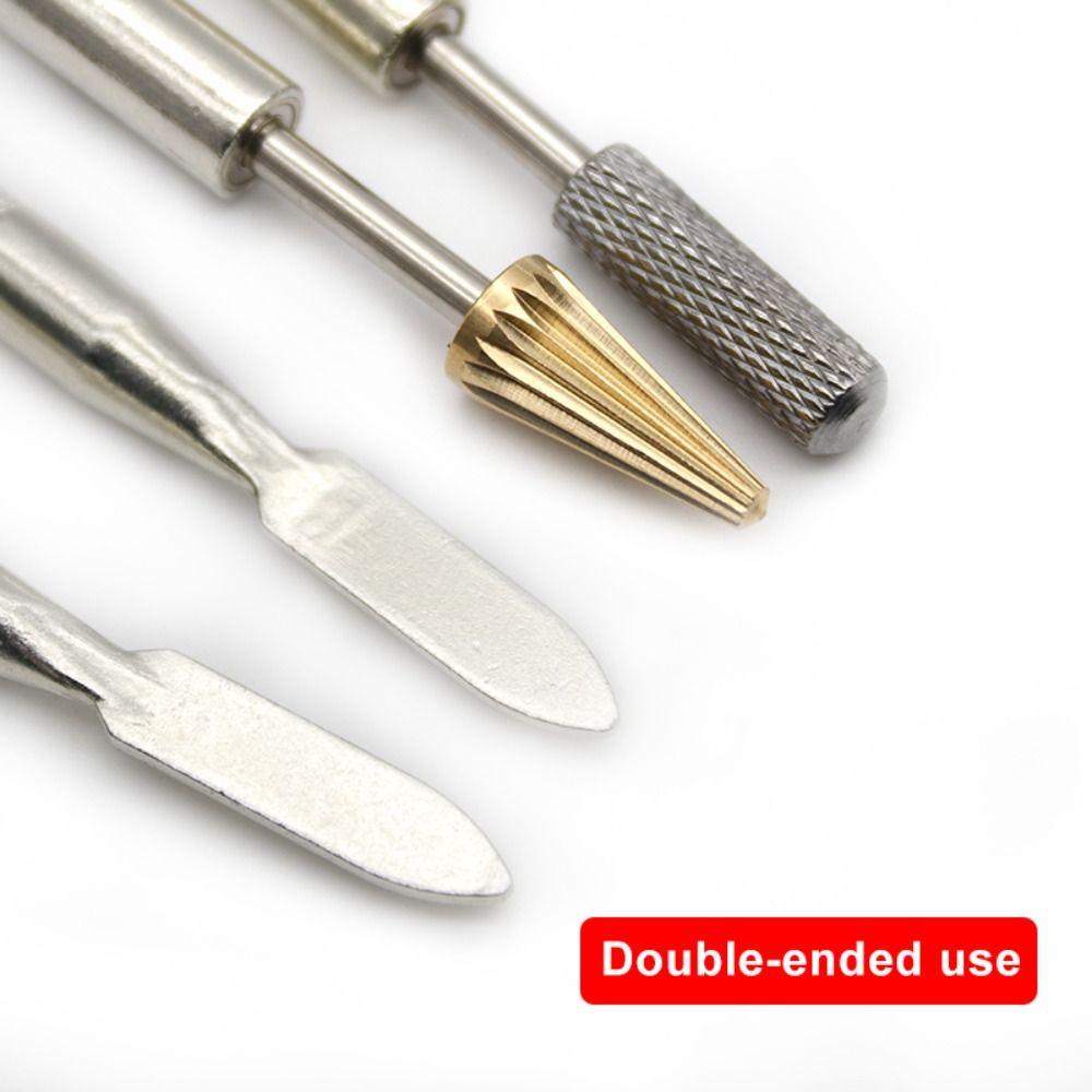 Stainless Steel Leather Edge Oil Pen Double Head Paint Roller Stick Gluing Dye Pen  Leather