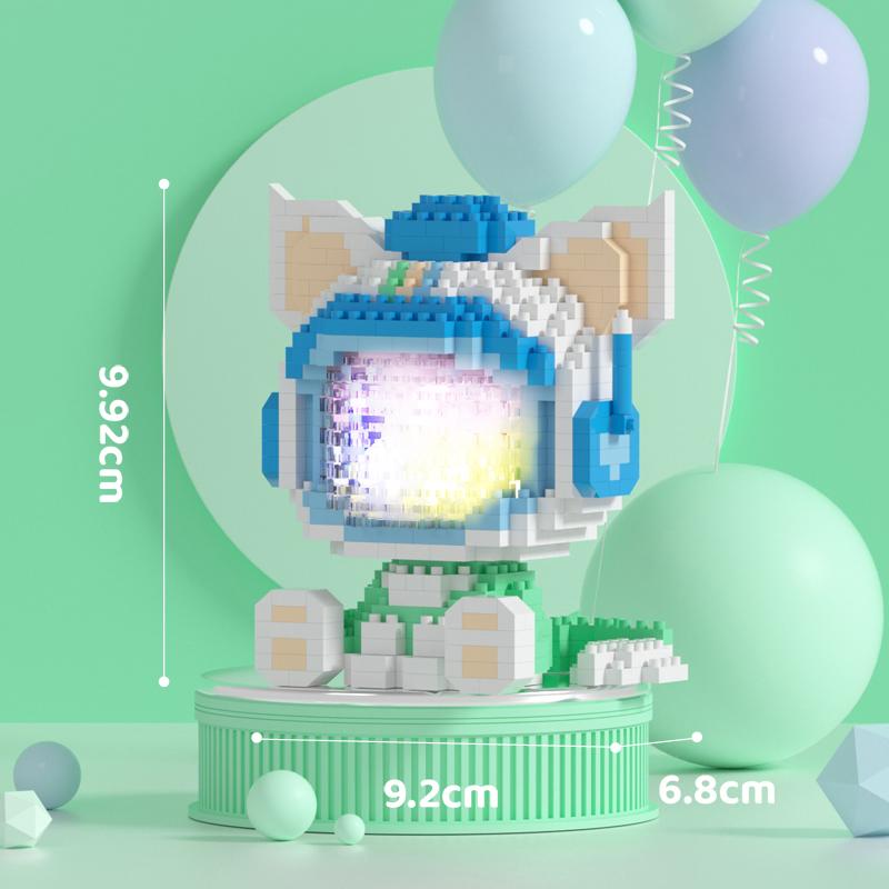 LELE Luminous Astronaut Building Blocks Valentine's Day Gift Bricks Toys for Kids