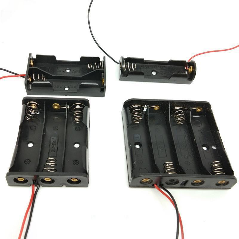 1PC18650 With Switch And Cover Battery Holder 1/2/3/4/Section 9v 6F22 Stacked Square Battery Holder DIY Experiment Welding Free