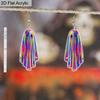 2D Flat New Acrylic Ghost Earrings Charms Halloween Drop Dangle Earrings For Women
