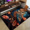 1pc. Beautiful Owl with Flowers Home Decorative Rug for Living Room Office Chair Cover Outdoor Gift Carpet
