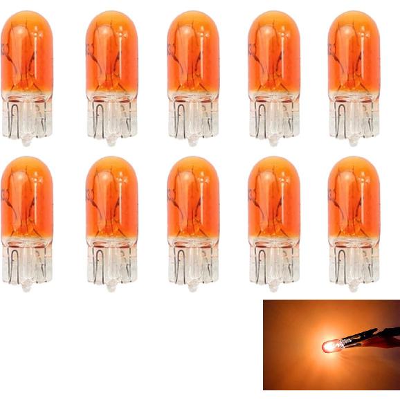 T5 Car Wedge Light 12V 1.2W Bright Auto Dashboard Gauge Side Lamp Multifunctional Width Indicator Instrument Bulb 10 PCS Universal for Most Cars