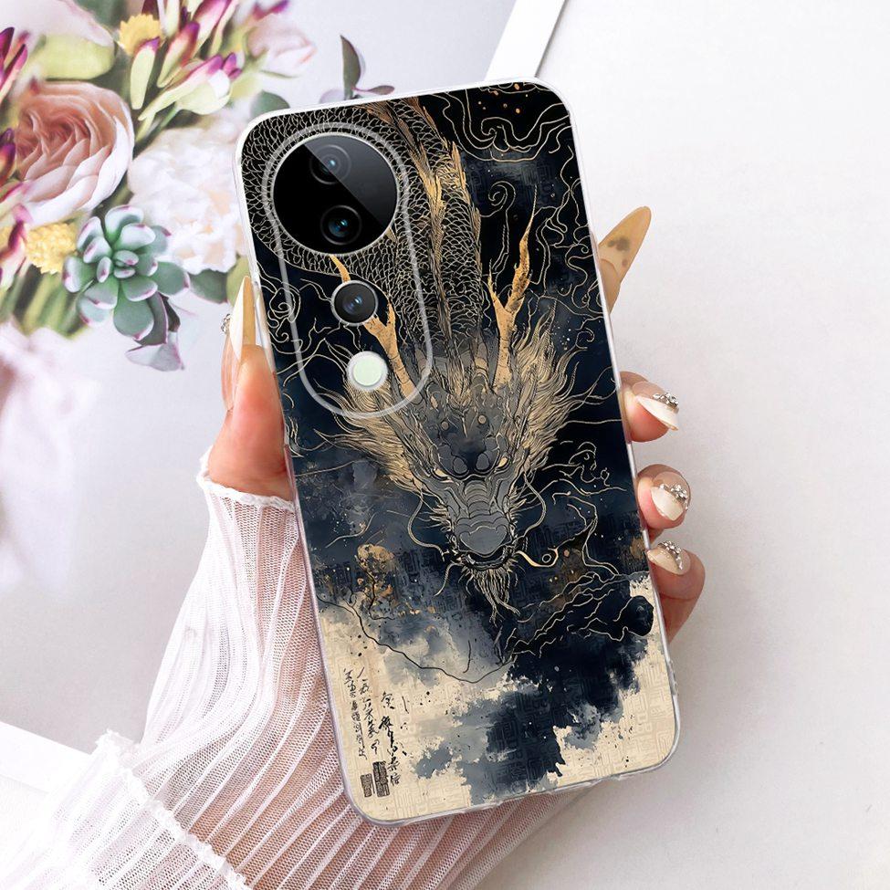 Чехол Для Vivo S19 Pro Прозрачный Чехол Эстетичный Роскошный Милый Модный Цветок Смешной Расписной Funda Для Vivo S19Pro V2362A Обложка