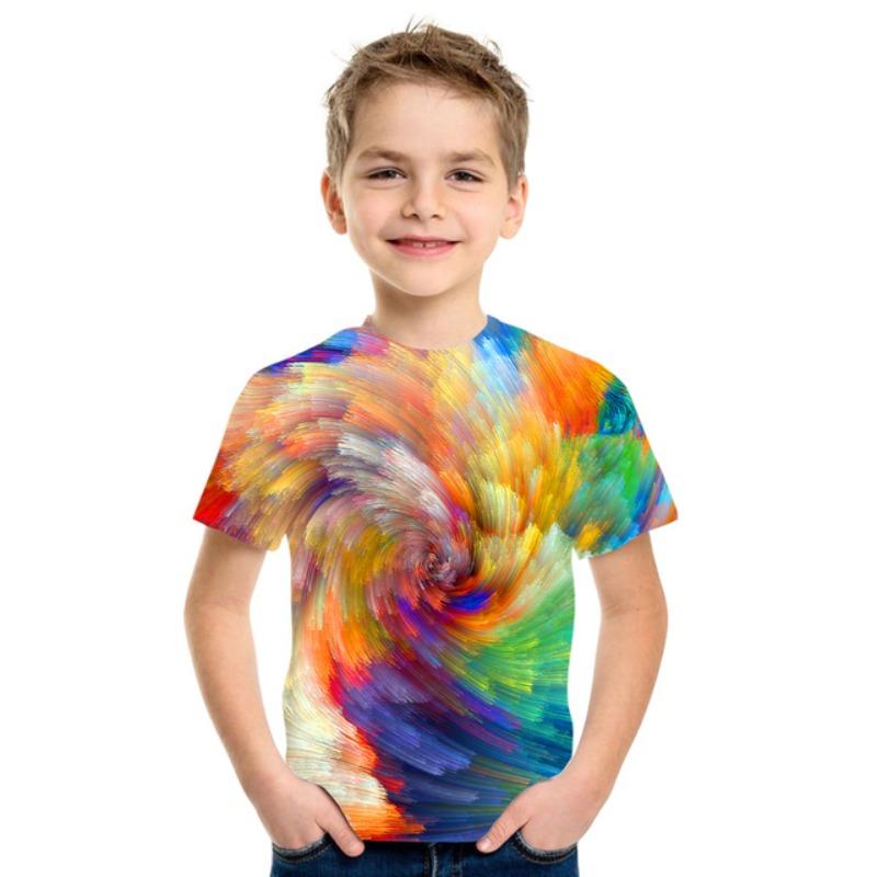 Летняя детская одежда, новая футболка с геометрическим принтом 3D с eBay