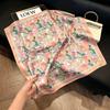 Lao Qian Feng Coffee Color Cashew Nut Silk Scarf Headscarf Versatile Neck Square Scarf Premium Sense Female Foreign Style Decorative Scarf Scarf