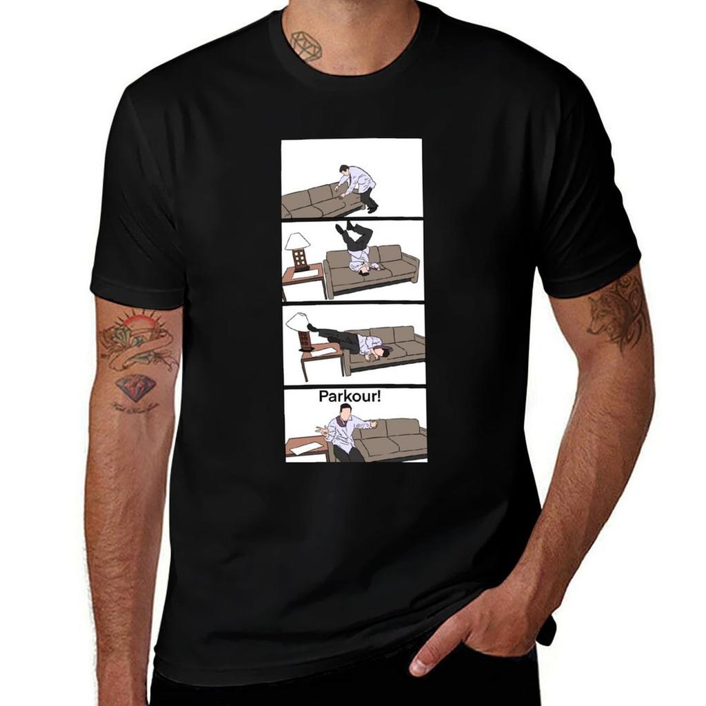 the office parkour TShirt Holiday Casual Short Sleeve Top