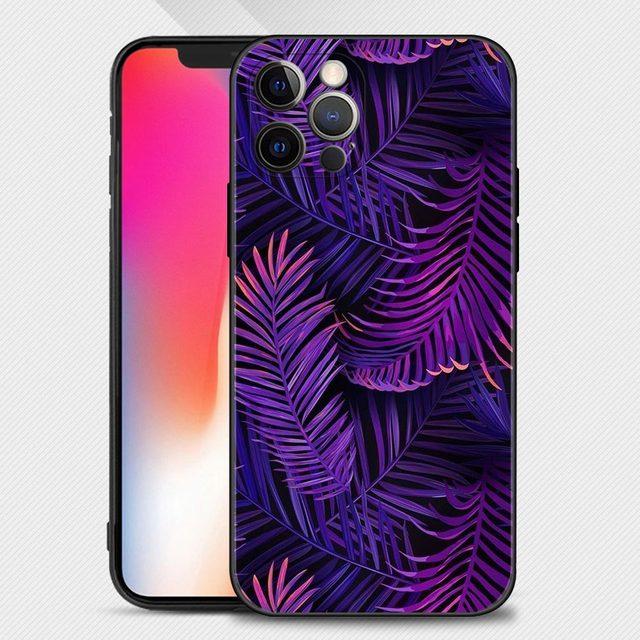 Чехол для Iphone 14 13 12 11 Pro Max Mini Xs Max Xr X 7 8 Plus 6s, мягкий силиконовый чехол Fundas, винтажный банановый лист, цветок