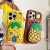 Compatible Apple iPhone 17 Pro Max 3D Pineapple Phone Case - Drop-Proof for iPhone 13/14/15/16/17 Models.