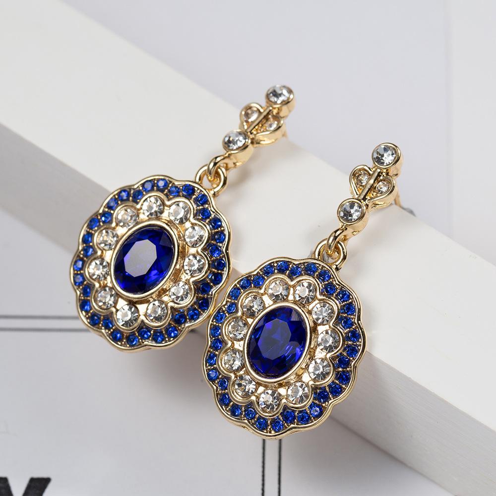 Natuna Vintage Jewelry Brass Fancy Earing Loop Earrings Brass Brass Luxury Cz Earrings for Women