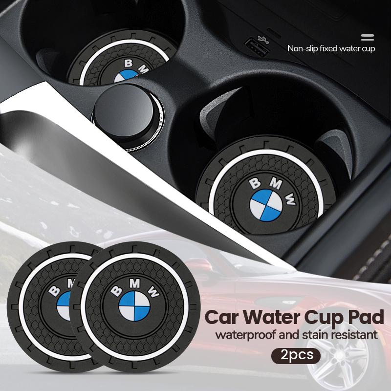 2Pcs Silica Gel Car Coaster Water Cup Anti-slip Pad Auto Accessories For Bmw M Performance E46 E90 E60 F30 F10 E39 F20 E36 X3 X5 g1