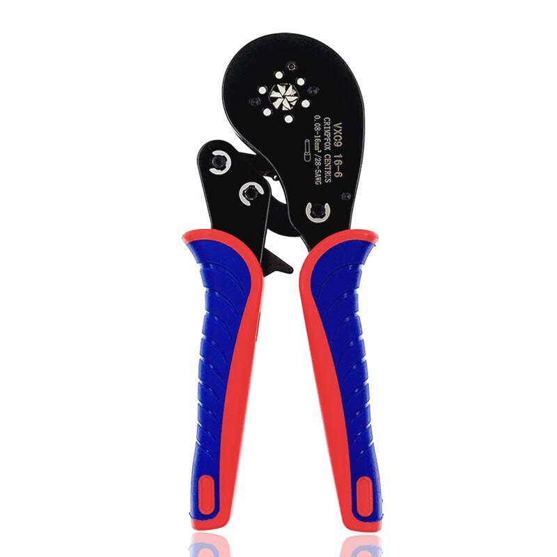 Crimping pliers Redetai HSC8 16-6A VE for tubular terminals, CN plug (адаптер в комплекте)