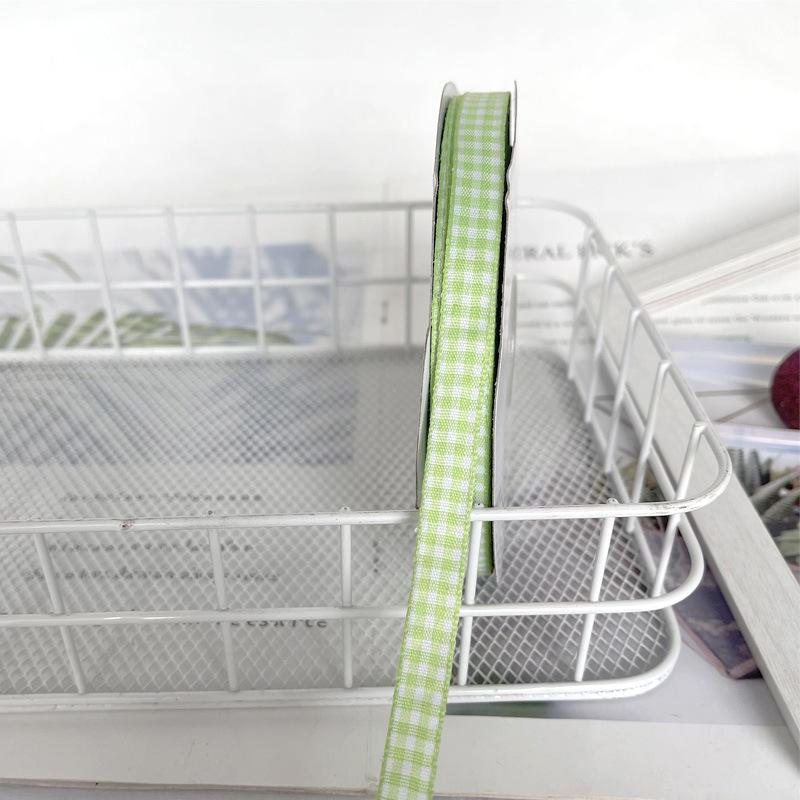 1cm Wide Plaid Ribbon for Cake Packaging, Flower Bouquets, and Christmas Decorations