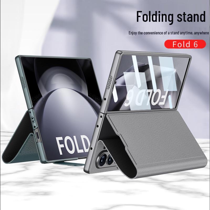 Кожаный чехол-книжка для Samsung Z Fold6: Трансграничный Креативный Бизнес Интегрированный Дизайн Корпус-Экран
