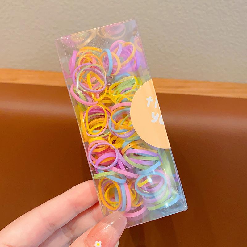 Красочные детские резинки для волос с высокой резинкой - милые резинки карамельного цвета для девочек