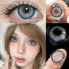 Eyeshare 1 пара коричневых контактных линз для кукольных глаз, натуральный вид, серые зрачки, большие глаза, софтлензы, годовое использование