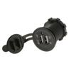 Dual USB Charger Parts Black LED Indiacator Lights Motorcycle