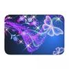 Non-Slip Carpet Purple Butterfly Doormat Living Room Bath Mat Welcome Decor Rug