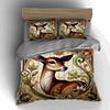 Deer floral art. Bedding Duvet cover sets Duvet covers Pillowcases gifts (1 * Duvet Cover 2 * Pillowcases, without duvet insert)