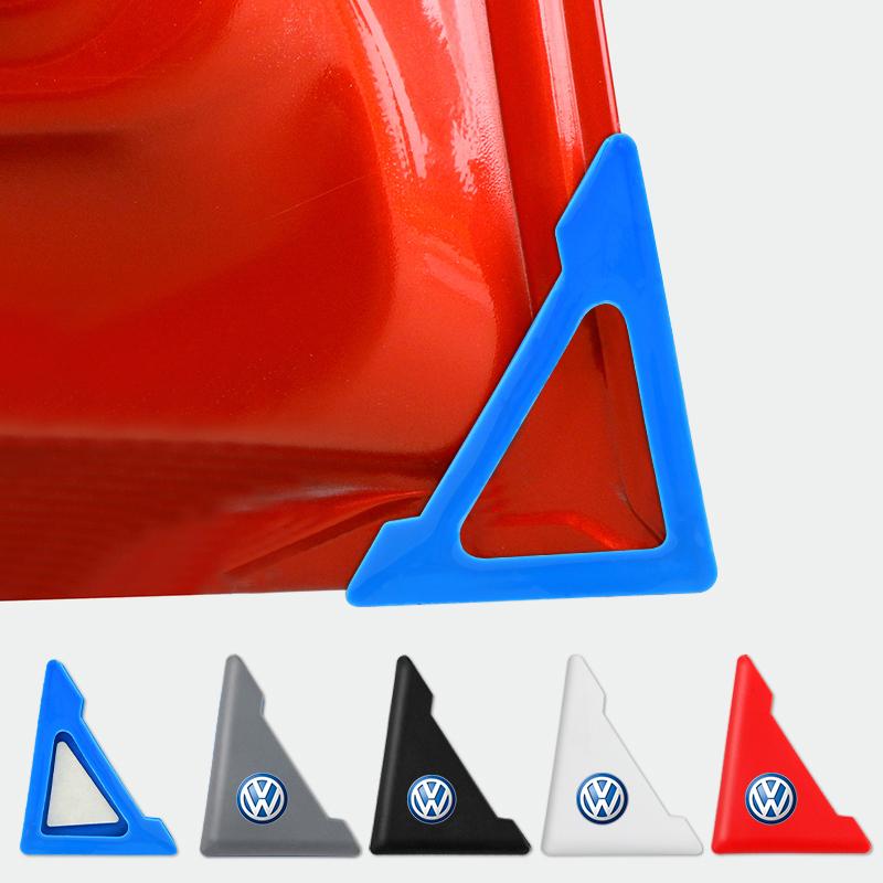 2pcs Car Exterior Decoration Door Corner Cover Anti-collision Sticker For VW Volkswagen Passat POLO Tiguan Golf Jetta zh6