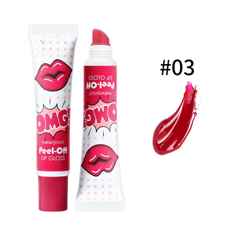 6 Colors Tear Pull Liquid Lipstick Long Lasting Lip Gloss Mask Base Waterproof Moisturizer Makeup Peel Off Lip Gloss Cosmetics