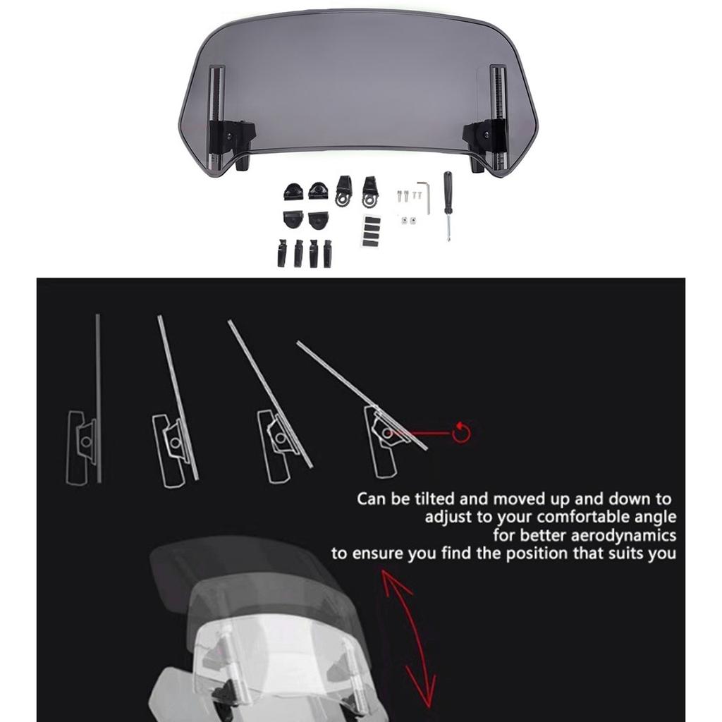 High Resistance Against Sand Motorcycles Windscreen Easy Carry Foldable Design for Commuters Tourers Outdoor Activities