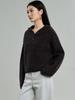 Women's Thick Pure Wool Hooded Sweater - Long-Sleeve, Loose, Warm, and Versatile Pullover