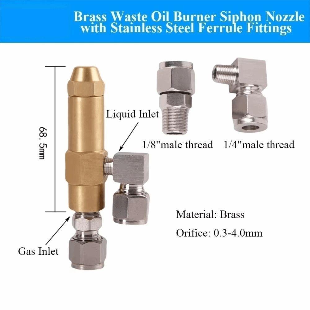 Stainless Steel Fittings Atomizing Nozzle Brass Nozzle Oil Burner Nozzle Waste Oil Burner