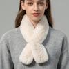 Маленький тканый шарф из кроличьего меха выдры, практичный и универсальный, осенне-зимний, корейская версия, милый теплый шарф на шею, шарф из натурального меха для женщин
