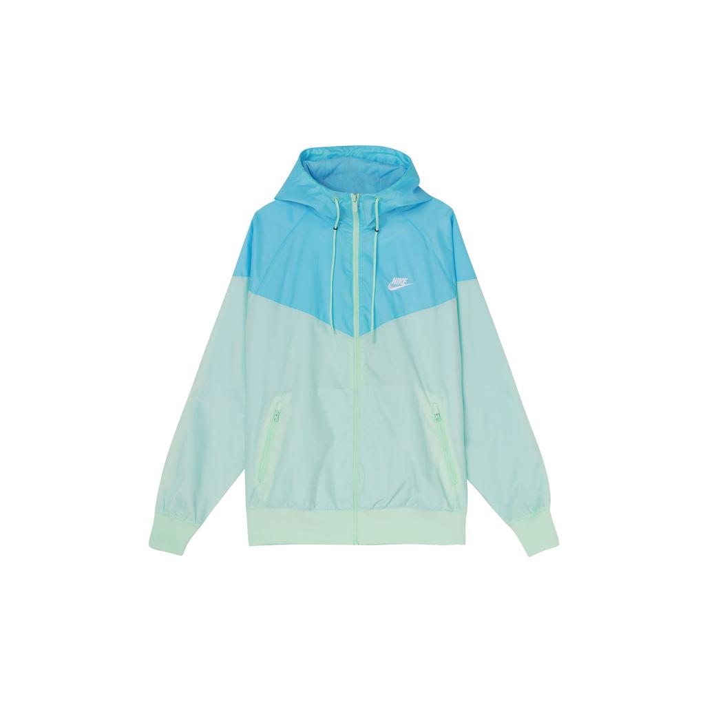 Nike Spliced Hooded Drawstring Zip Jacket With Logo Print Men Outerwear Foam-Mint-Green DA0002-379