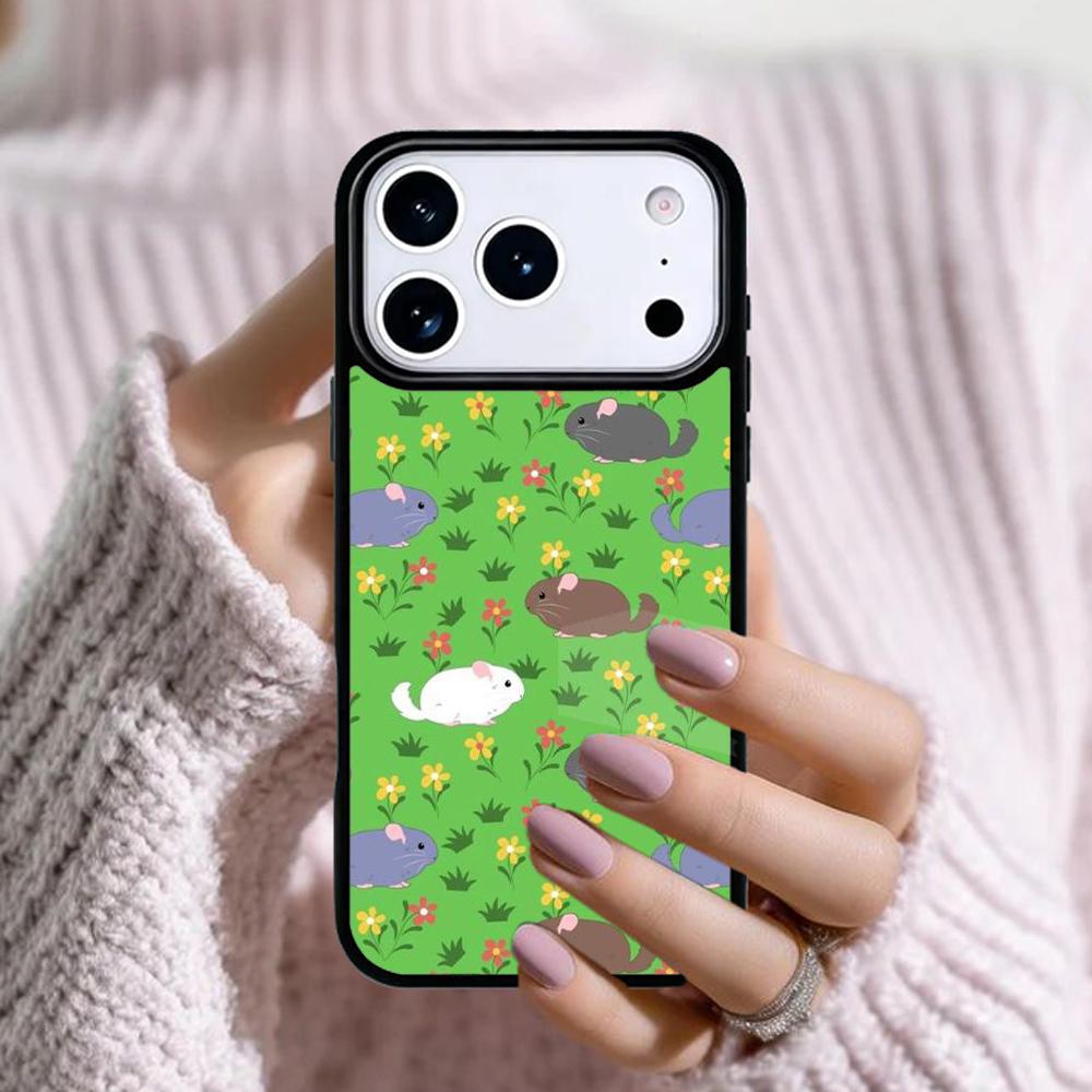 Cute Cartoon Chinchilla Phone Case For Apple iPhone 17 Air 16E 15 14 Plus 13 12 11 Pro Max Mini Funda Cover