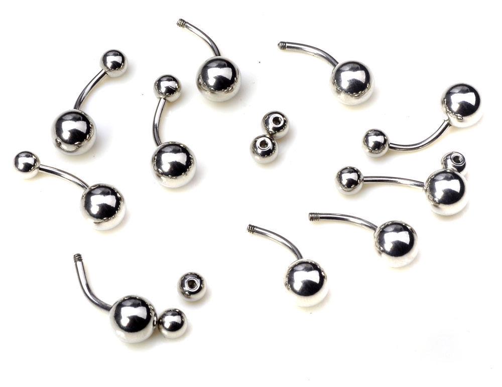 Пирсинг для тела-язык, брови, губы, живот. 5 шт